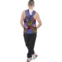 Purple Red And Green Flowers Digital Wallpaper Patterns Ornament Men s Sleeveless Hoodie View2