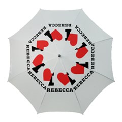 I Love Rebecca Golf Umbrellas by ilovewhateva