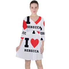 I Love Rebecca Quarter Sleeve Ruffle Waist Dress by ilovewhateva