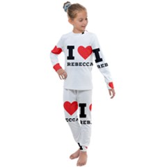 I Love Rebecca Kids  Long Sleeve Set  by ilovewhateva