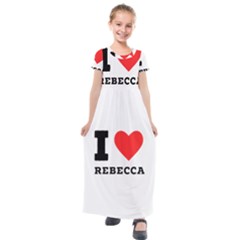 I Love Rebecca Kids  Short Sleeve Maxi Dress by ilovewhateva