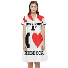 I Love Rebecca Short Sleeve Waist Detail Dress by ilovewhateva