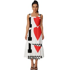 I Love Rebecca Square Neckline Tiered Midi Dress by ilovewhateva