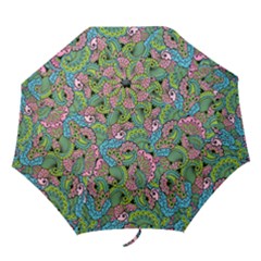 Background Texture Paisley Pattern Folding Umbrellas by Jancukart