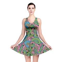 Background Texture Paisley Pattern Reversible Skater Dress