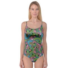 Background Texture Paisley Pattern Camisole Leotard 