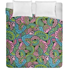 Background Texture Paisley Pattern Duvet Cover Double Side (california King Size) by Jancukart