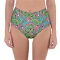 Background Texture Paisley Pattern Reversible High-Waist Bikini Bottoms View3