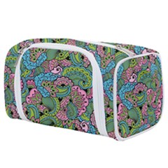 Background Texture Paisley Pattern Toiletries Pouch by Jancukart