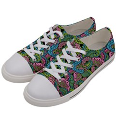 Background Texture Paisley Pattern Men s Low Top Canvas Sneakers by Jancukart