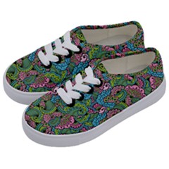 Background Texture Paisley Pattern Kids  Classic Low Top Sneakers