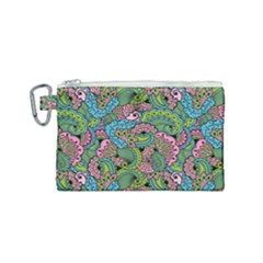 Background Texture Paisley Pattern Canvas Cosmetic Bag (small)