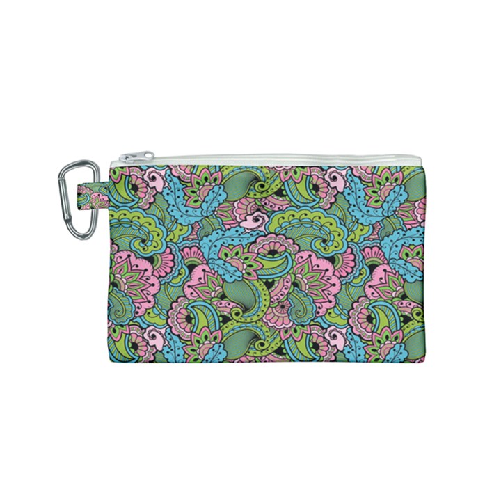 Background Texture Paisley Pattern Canvas Cosmetic Bag (Small)