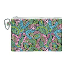 Background Texture Paisley Pattern Canvas Cosmetic Bag (large) by Jancukart