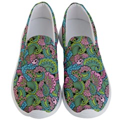 Background Texture Paisley Pattern Men s Lightweight Slip Ons