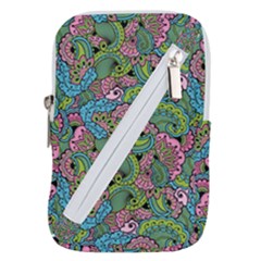 Background Texture Paisley Pattern Belt Pouch Bag (small)