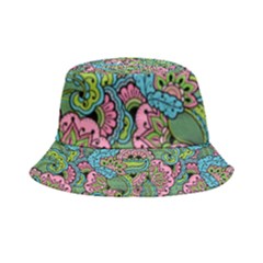 Background Texture Paisley Pattern Inside Out Bucket Hat by Jancukart