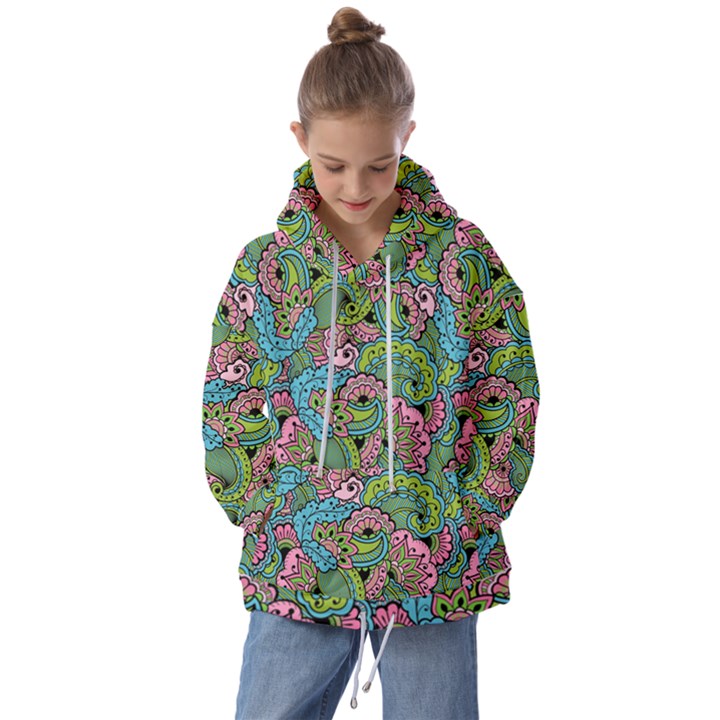 Background Texture Paisley Pattern Kids  Oversized Hoodie