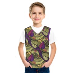 Pattern Vector Texture Style Garden Drawn Hand Floral Kids  Basketball Tank Top