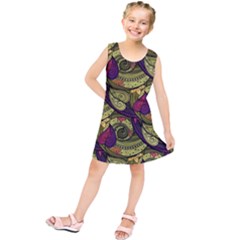 Pattern Vector Texture Style Garden Drawn Hand Floral Kids  Tunic Dress