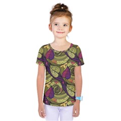 Pattern Vector Texture Style Garden Drawn Hand Floral Kids  One Piece Tee