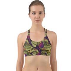 Pattern Vector Texture Style Garden Drawn Hand Floral Back Web Sports Bra by Jancukart