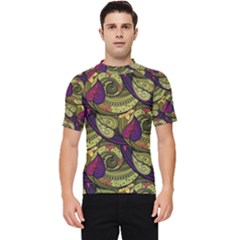 Pattern Vector Texture Style Garden Drawn Hand Floral Men s Short Sleeve Rash Guard