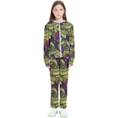 Pattern Vector Texture Style Garden Drawn Hand Floral Kids  Tracksuit