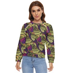 Pattern Vector Texture Style Garden Drawn Hand Floral Women s Long Sleeve Raglan Tee