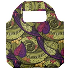 Pattern Vector Texture Style Garden Drawn Hand Floral Foldable Grocery Recycle Bag