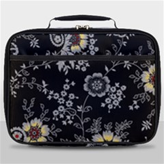 White And Yellow Floral And Paisley Illustration Background Full Print Lunch Bag