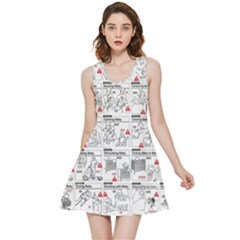 White Printer Paper With Text Overlay Humor Dark Humor Infographics Inside Out Reversible Sleeveless Dress