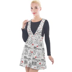 White Printer Paper With Text Overlay Humor Dark Humor Infographics Plunge Pinafore Velour Dress