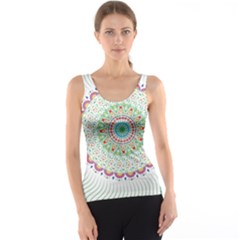 Flower Abstract Floral Hand Ornament Hand Drawn Mandala Tank Top