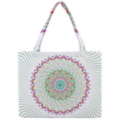 Flower Abstract Floral Hand Ornament Hand Drawn Mandala Mini Tote Bag