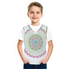 Flower Abstract Floral Hand Ornament Hand Drawn Mandala Kids  Basketball Tank Top