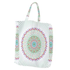 Flower Abstract Floral Hand Ornament Hand Drawn Mandala Giant Grocery Tote