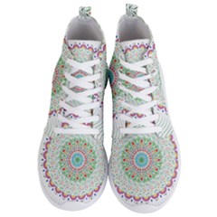 Flower Abstract Floral Hand Ornament Hand Drawn Mandala Men s Lightweight High Top Sneakers