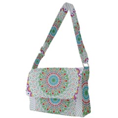 Flower Abstract Floral Hand Ornament Hand Drawn Mandala Full Print Messenger Bag (s)