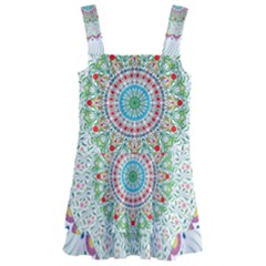 Flower Abstract Floral Hand Ornament Hand Drawn Mandala Kids  Layered Skirt Swimsuit