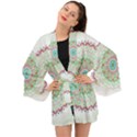 Flower Abstract Floral Hand Ornament Hand Drawn Mandala Long Sleeve Kimono View1