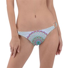 Flower Abstract Floral Hand Ornament Hand Drawn Mandala Ring Detail Bikini Bottoms