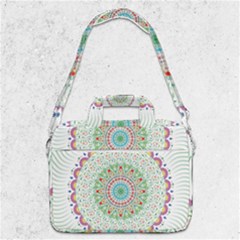 Flower Abstract Floral Hand Ornament Hand Drawn Mandala Macbook Pro 13  Shoulder Laptop Bag 