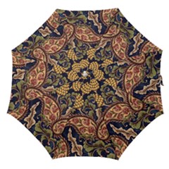 Leaves Flowers Background Texture Paisley Straight Umbrellas by Jancukart