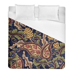 Leaves Flowers Background Texture Paisley Duvet Cover (full/ Double Size) by Jancukart