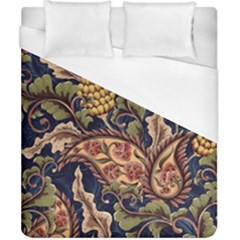 Leaves Flowers Background Texture Paisley Duvet Cover (california King Size) by Jancukart