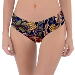 Leaves Flowers Background Texture Paisley Reversible Classic Bikini Bottoms