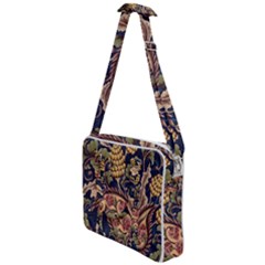 Leaves Flowers Background Texture Paisley Cross Body Office Bag