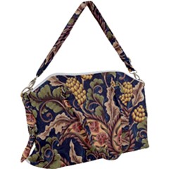 Leaves Flowers Background Texture Paisley Canvas Crossbody Bag