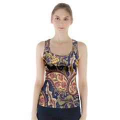 Leaves Flowers Background Texture Paisley Racer Back Sports Top